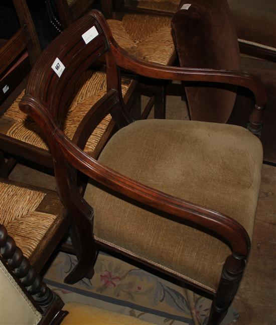 Georgian mahogany armchair